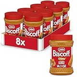 Lotus Biscoff, Cookie Butter Spread, Creamy, non GMO + Vegan, 14.1 oz, Pack of 8