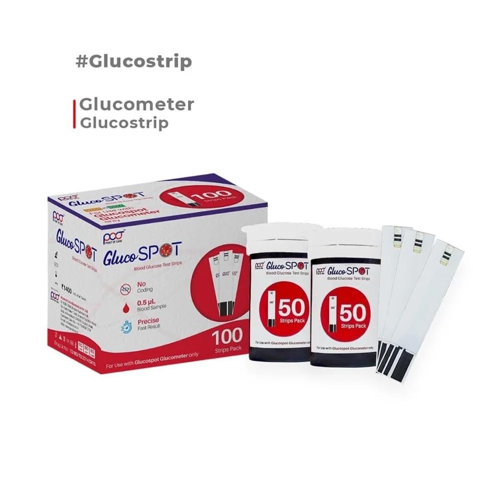 GlucoSpot Blood Glucose Test Strips, 100 Count Pack, 0.5 µL Sample Size, No Coding Required - Image 2 thumbnail