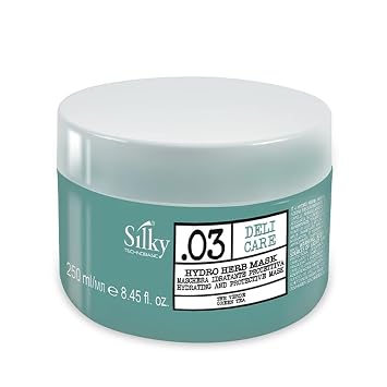 .03 Hydro Herb Hair Mask-Organic Hair Mask for Dry Hair-Hydrating Mask with Green Tea Extracts for Hair Repair, Strength and Shine-Cruelty Free Hairs Mask for Frizzy Hair 250ml