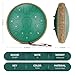 Steel Tongue Drum-14 Inch 15 Notes Tongue Drums, Steel Drum Instrument for Adults, Handpan Drums with Music Book, Handpan Drum Mallet, and Carry Bag, C Major (Green)