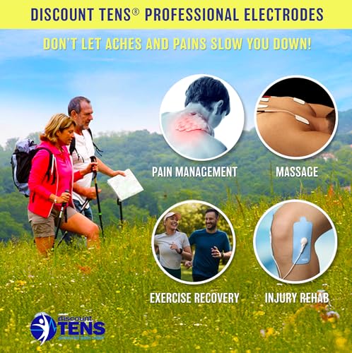 Image of Discount TENS Electrode Pads Compatible with Omron, 22 Pack | Superior gel with metallic grid, long-lasting latex-free hydrogel, flexible comfort, even current flow, strong skin adhesion