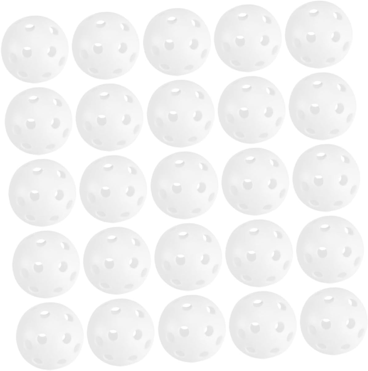 100pcs White Plastic Practice Golf Balls 26-Hole Hollow Training Balls for Indoor Outdoor Golf Practice Adults