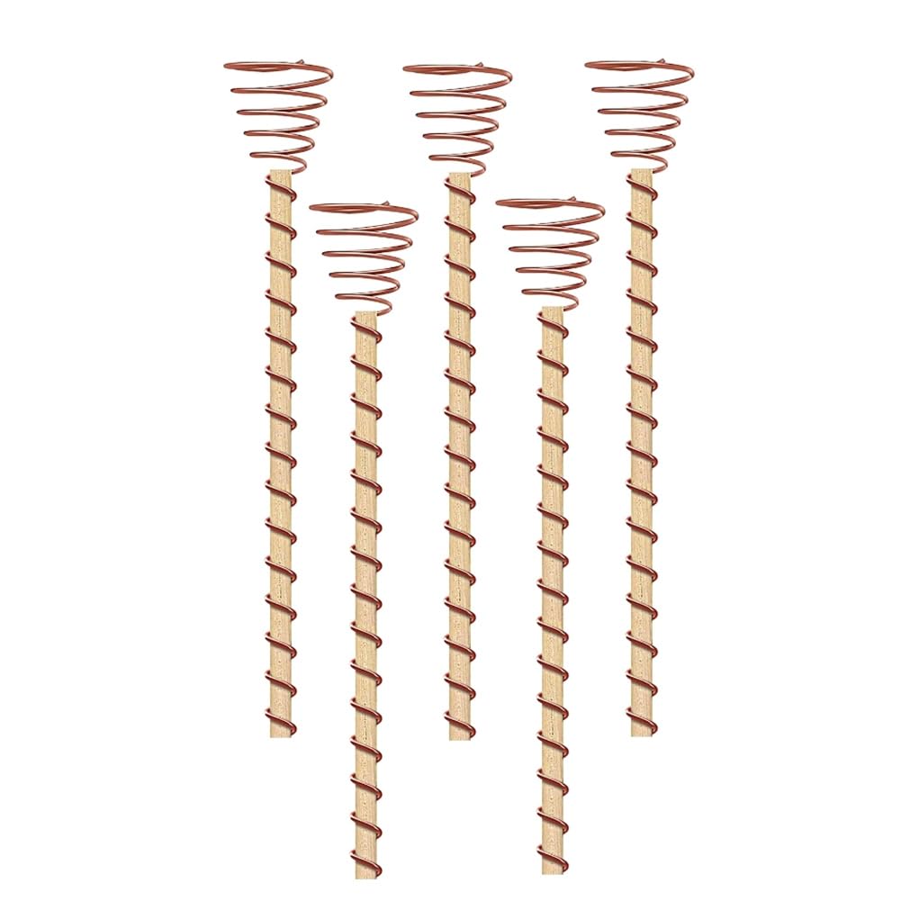 Ctrlzs 5 Pcs Electroculture Plant Stakes Electroculture Copper Coil Antennas For Growing Garden Parts Kit