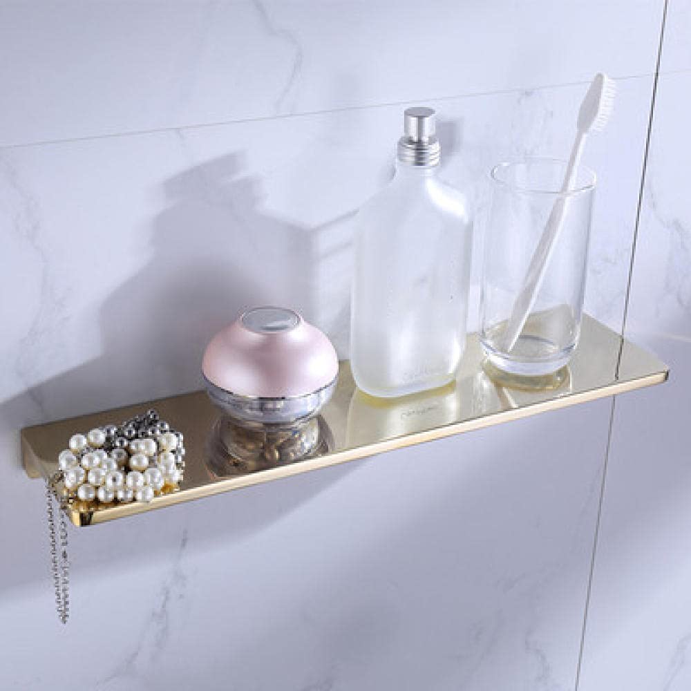 Estante de baño Estante de latón macizo para ducha de baño Perno montado en la pared Tipo de inserción Estante de esquina con barra de toalla Accesorios de baño de lujo-Brushed_gold_A