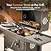 VonHaus Charcoal BBQ – Barbecue with Warming Rack, Adjustable Height, Temperature Gauge – Portable, Ash Catcher, Additional Storage Shelf, 2 Foldable Side Tables, Wheels – Grill Meat, Fish & Veg