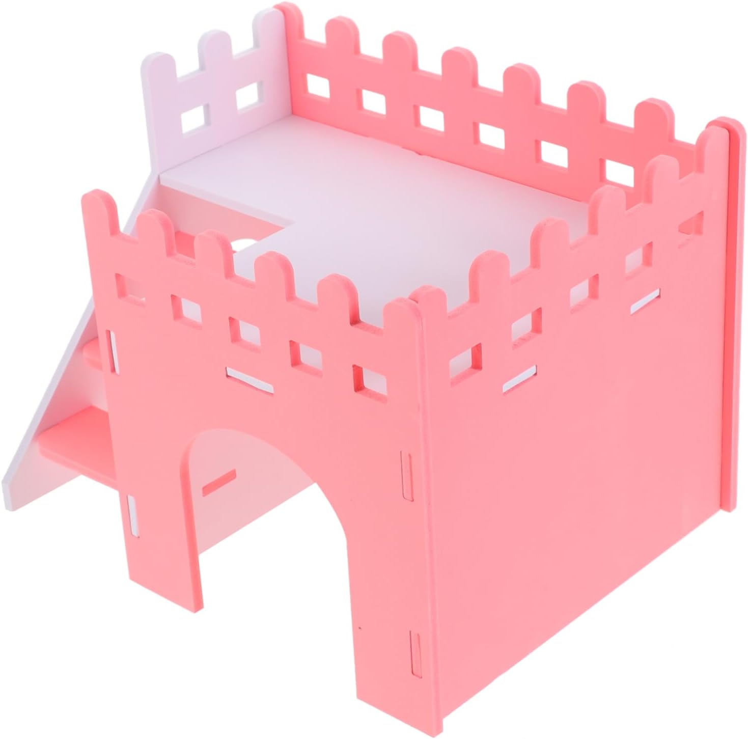 WOONEKY Guinea Pig Double Hideout Villa Cozy Warm Habitat for Small Animals Hamster and Rat House Safe and Sturdy Design for Play and Rest