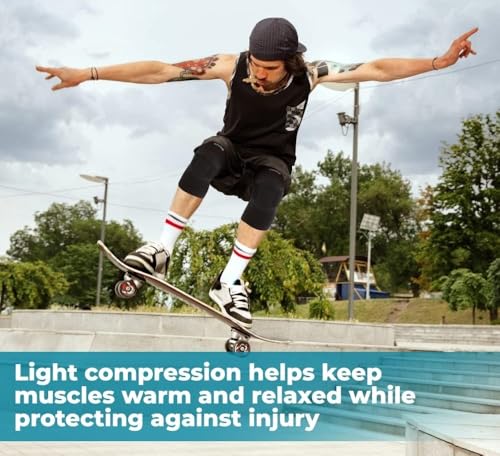 Image of Leosportz Dancing Knee Pads for Men Women - Sponge Protective Thick Anti-Slip Collision Dance Kneeling Kneepads | Ideal for Sports, Workouts, Volleyball, Running (Black, Large)
