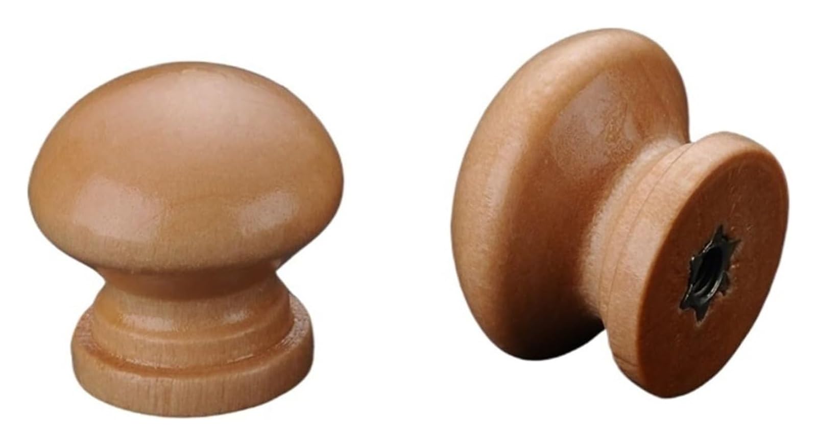 20/30er-Pack Naturholz Runde Schrank Schubladenknöpfe(Small 30 Pieces)
