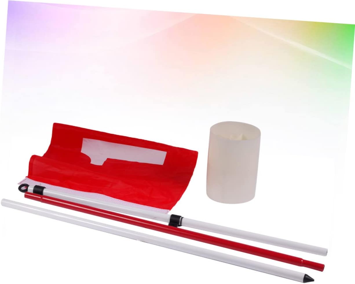 Totority Section Golf Flagpole Hole Cup for Putting Green Portable Flagstick for Backyard Practice