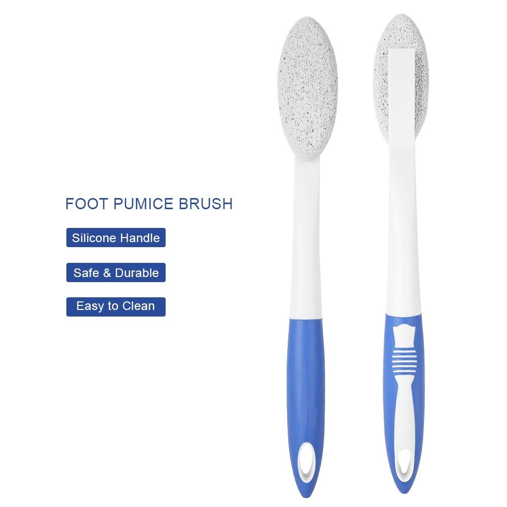 Pietra Pomice Manico Lungo Pennello Piedi Manico Lungo Rimuovere pelle Guasto Cutin Pennello Pedale con Frattazzo Pietra Pomice Foot Massage Detergente per i Piedi Asciutto Bagnato di Bellezza di Cura