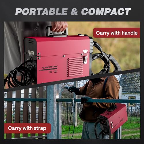ARCCAPTAIN 130A MIG Welder, 110V Flux Core MIG Welder/Lift TIG/Stick 3 in 1 Welding Machine with Synergy, IGBT Inverter Portable Gasless Welder Equipment with Welding Gun and 2lb Welding Wire - Image 5