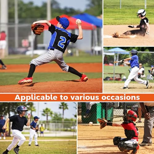 Image of COOLOMG Youth Boys Sliding Shorts with Athletic Cup Baseball