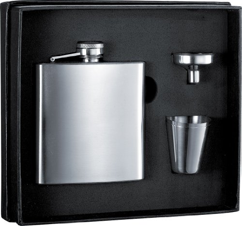 Visol 6 oz Stainless Steel Flask and Funnel Gift Set