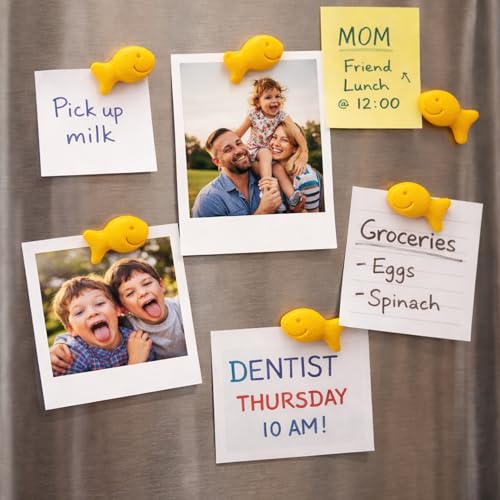 Imanes decorativos para refrigerador de resina Goldfish pack 12 miniatura 6