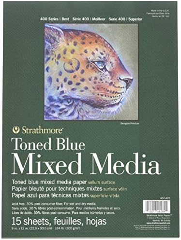 Strathmore 400 Series Toned Mixed Media Pad, Paper, Steel Blue, 9"X12"