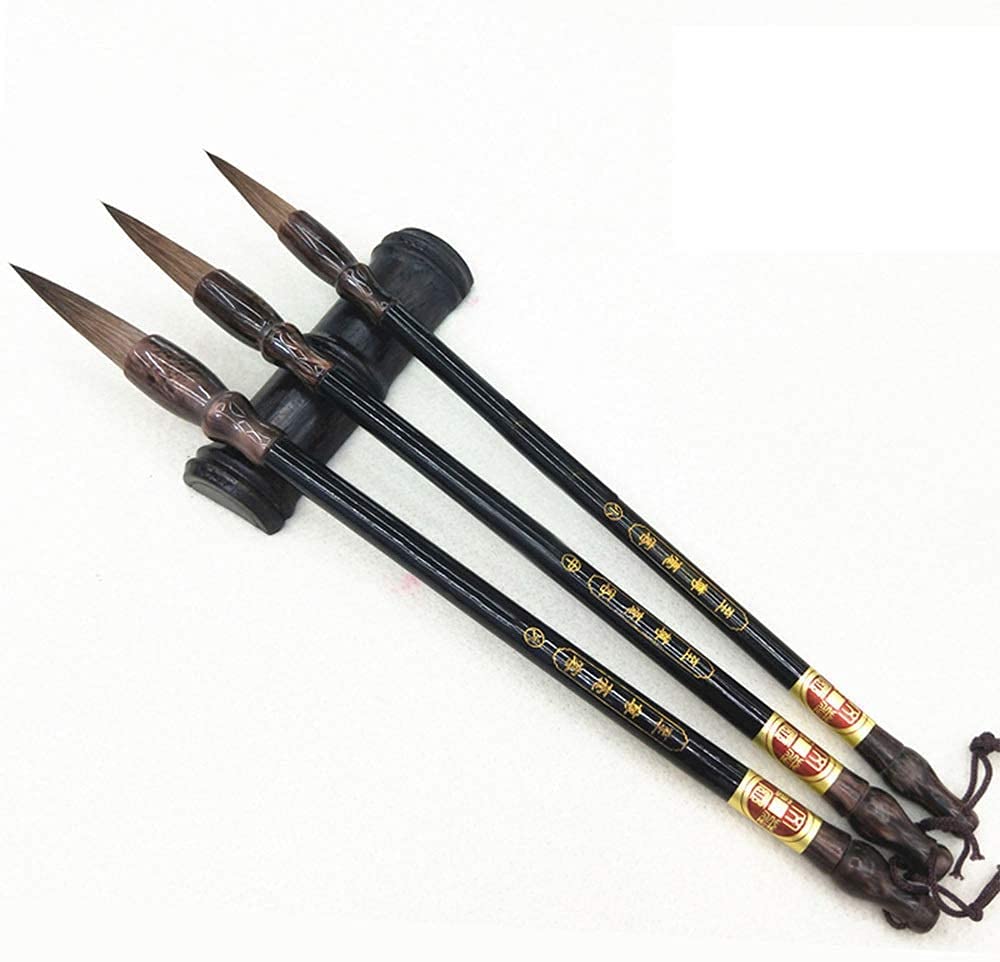 Chinesischer Kalligraphie-Pinsel, Pinselstifte, Kalligraphie-Stifte, Kalligraphie-Zeichnung, ausgezeichnetes chinesisches Pinsel-Stift-Set, Stift-Kunstbedarf, Kalligraphie-Pinsel, 3-teiliger