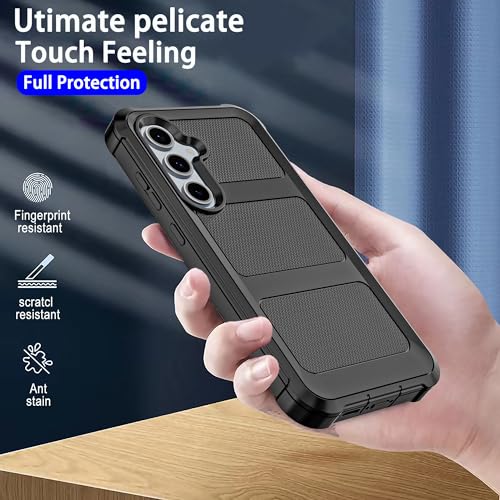 Image of Cubix Armor Defender Rugged Case Compatible for Samsung Galaxy S23 FE Back Cover Slim, Shockproof, Dual-Layer Design with Camera Protection - Black