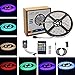 Music Led Strip Light,Topled Light® IR Music Sound Activated 5M 5050 RGB Waterproof 300LEDs RGB Flexible Color Changing LED Strip Kit with 20-key Music Sound Sense IR Controller + 12V 6A Power Supply