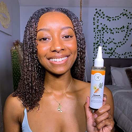 Naturall Jamaican Black Castor Oil Serum With Carrot Oil - 100% Natural Hair Growth Serum - Silicone-Free Oil For Naturally Curly, Dry & Damaged Hair - Best Hair Strengthener (100Ml) #TOP6