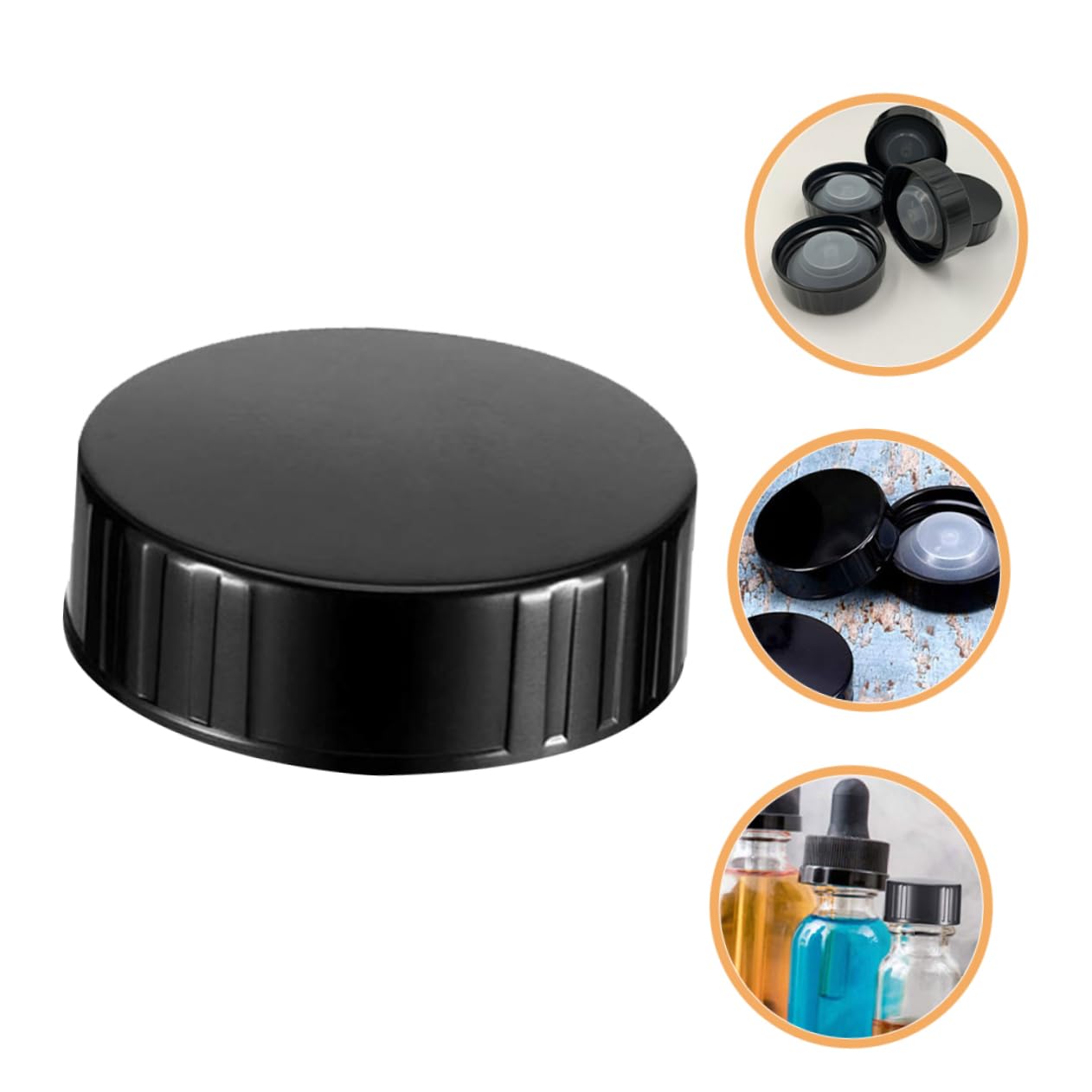 Alipis Resin Plastic Screw Caps 4pcs Round Bottle Caps Anti-splashes Lids Sealing
