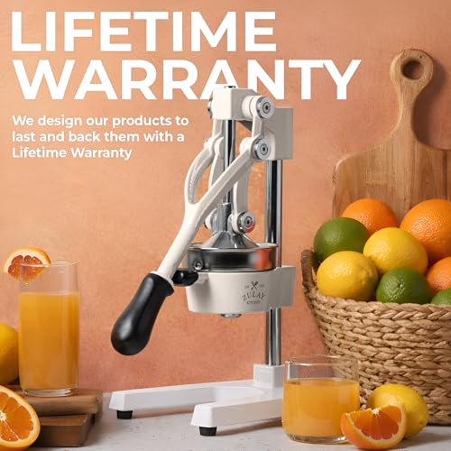 Image of Zulay Kitchen Cast Iron Juicer - Heavy Duty Manual Juicer with Detachable Strainers for Easy Cleaning, Orange Juice Press for Citrus Fruits, Perfect for Bartenders, Juice Lovers & Health Enthusiasts