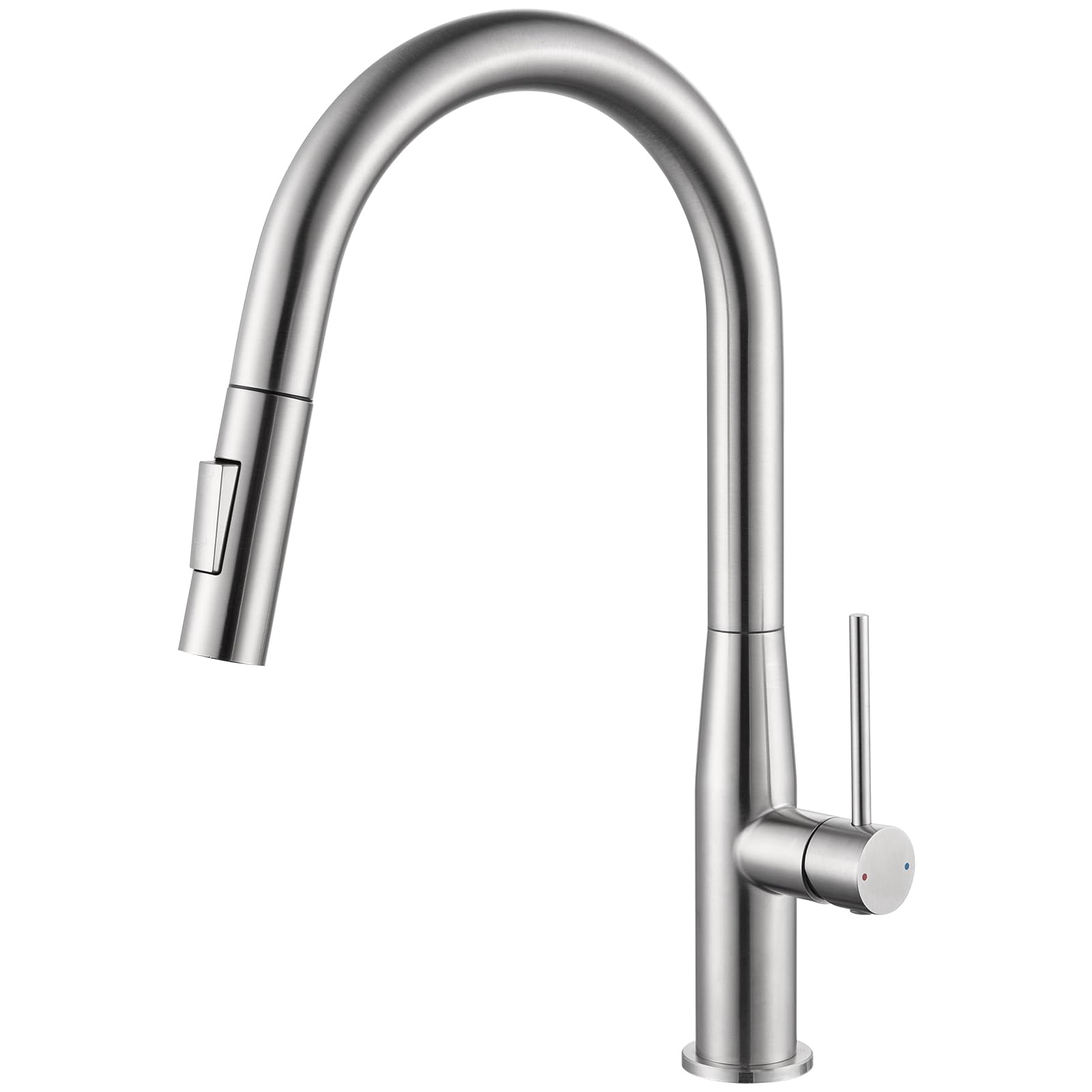 CECIPA Grifo cocina extraíble, 2 modos, inox 304, giro 360°, cepillado
