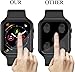 YMHML [2 Pack Compatible for Apple Watch 42mm Series 3/2/1 Tempered Glass Screen Protector with Hard Black Case, Full Coverage Easy Installation Bubble-Free Cover for iWatch Accessories