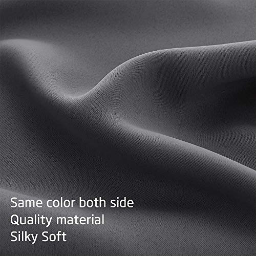 Nicetown Blackout Half Window Curtains - Window Treatment Rod Pocket 36 Inches Length Curtains For Basement Small Curtain Panels For Kitchen/Cafe(One Pair, 29 Wide Each Panel, Grey) #TOP3