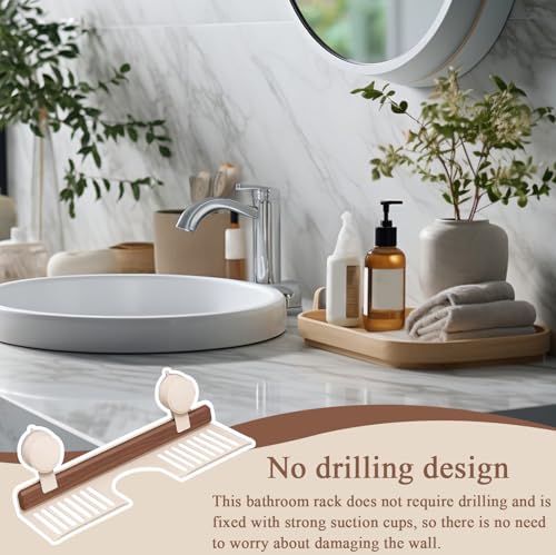 Étagère murale de salle de bain Generisch avec ventouse pour robinet - 7