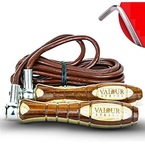 Valour Strike Leather Weighted Skipping Rope for Fitness Cover