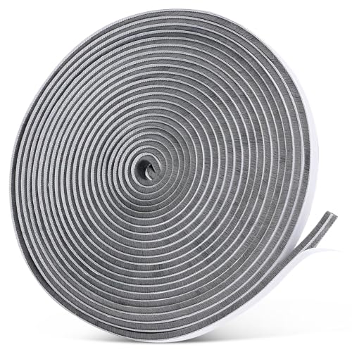 Joint Brosse Porte Coulissante Joint Fenetre Isolation Brosse Joints Moustiquaire 9x23mm 10M Bande de Brosses Autocollante Anti Poussière Vent Réduction du Bruit Pour Portes Fenêtres Placard