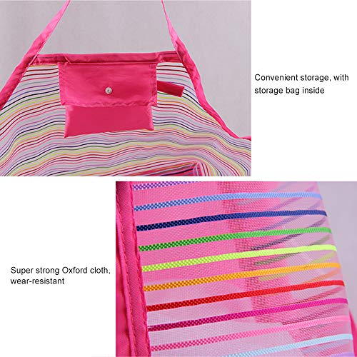 Cucudy Malha Bolsa de praia Sacolas de praia extra grandes e sacola Mochila Brinquedos Toalhas Sand