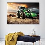 LXTOPN Leinwandbild Maschin Traktor Bilder,50x70cm 