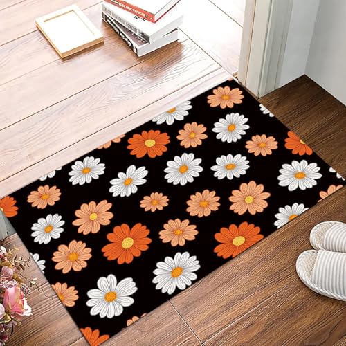 Paillasson interieur jolies marguerites lavable en machine - 2
