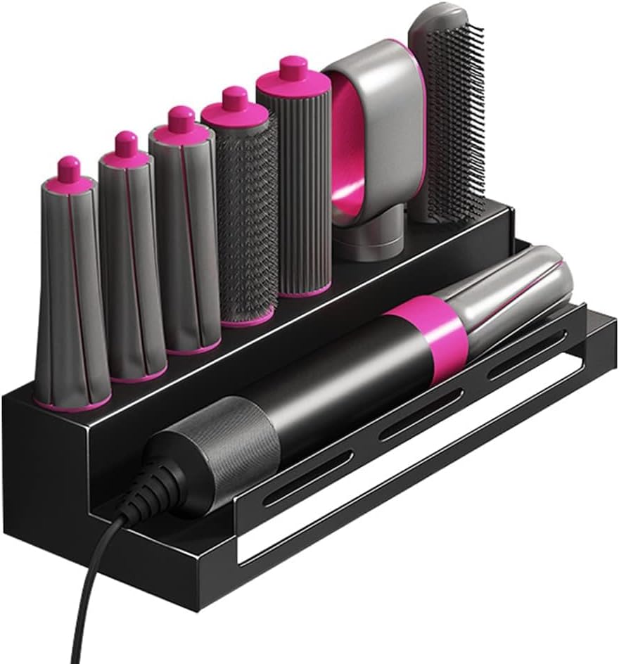 Amazon.com: Lumclaw Wall mounted Dryer Hair Curler Storage Rack ...