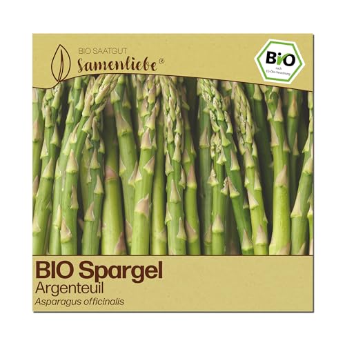 Samenliebe BIO Spargel Samen | französischer Argenteuil - grün & winterhart - samenfestes BIO Saatgut
