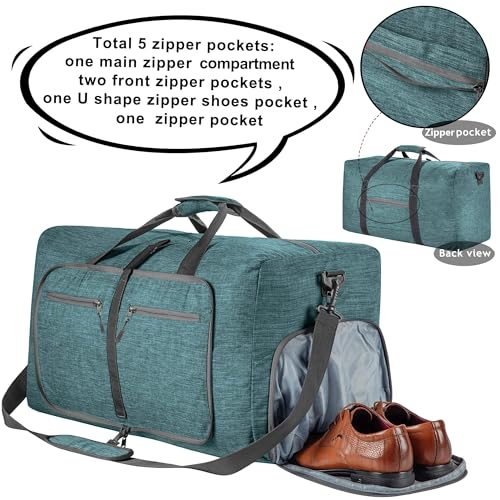 Image of Vomgomfom 65L /85L /115L Foldable Travel Duffle Bag with Shoe Compartment