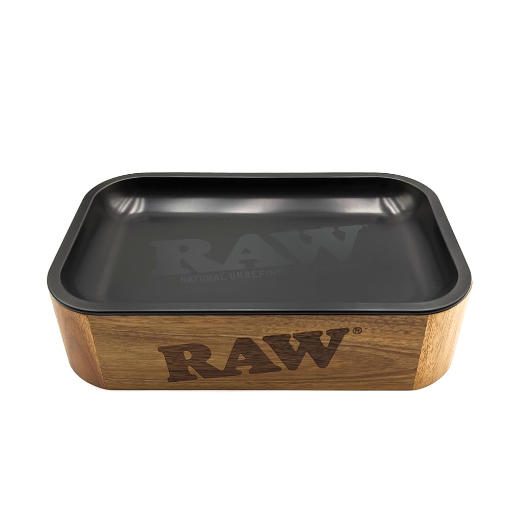 Vastu Raw Cache Wooden Box With Raw Classic Rolling Tray Station (Murder Tray)