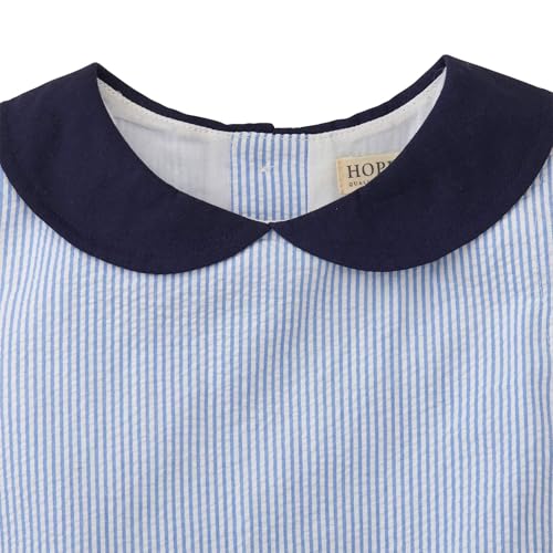 Hope & Henry Girls' Peter Pan Collar Seersucker Dress3