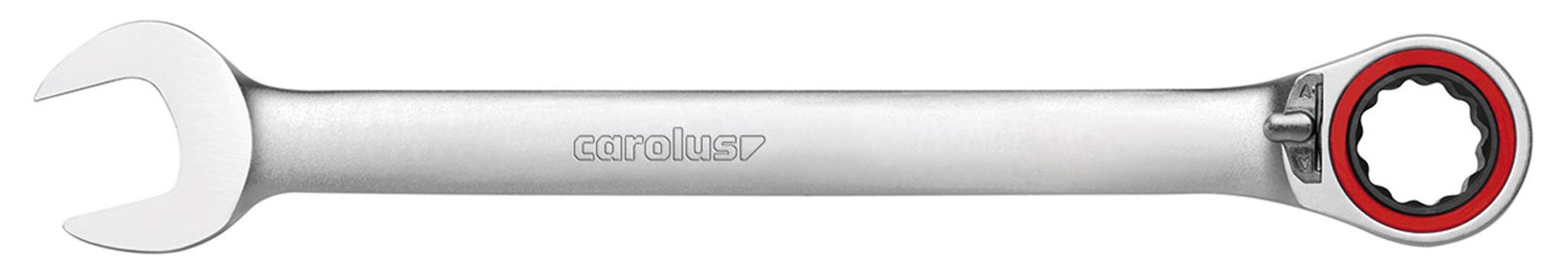 Carolus Wrench Reversible Ring Ratchet Spanner 15 mm, 15 ° Offset, 1710.15