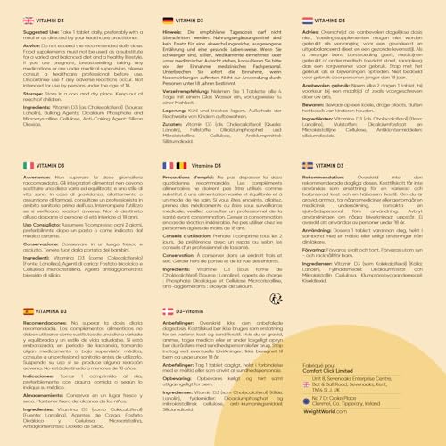 Vitamine D3 4000ui, 400 Micro Comprimés pour plus d'1 An d'Approvisionnement, Vit D Cholécalciférol Végétarien sans Stéarate de Magnésium, 1 Comprimé tous les 2 Jours – Image 6