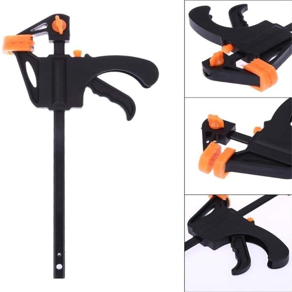 Accesorio De Agarre Rápido Abrazadera para Carpintería De Trinquete De 10 Pulgadas Afloje Fácilmente La Abrazadera para Carpintería Tipo F con Una Mano Negro