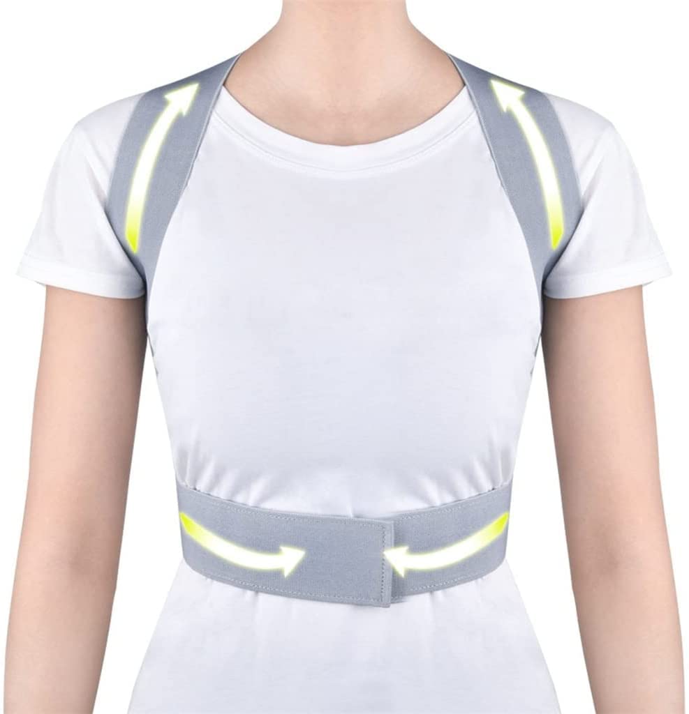 Korektor postawy pleców Pas podtrzymujący kręgosłup obojczykowy Pas podtrzymujący plecy i ramiona Korekcja postawy zapobiega garbieniu się Narzędzia unisex(Grey-S code)