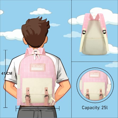 Image of Tinytot 30 Litre Japanese Korean Style School Bag Water-Resistant Laptop & Travel Backpack - Unisex Large 18 Inches Multipurpose Student Backpack for Boys & Girls, Men & Women