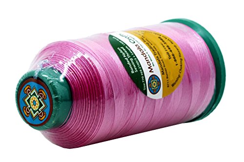 Mandala Crafts Tex 70 Bonded Nylon Thread For Sewing - 1500 Yds T70 Heavy Duty Pink Nylon Thread Size 69 210 D Upholstery Thread For Leather Jeans Weaving #TOP2