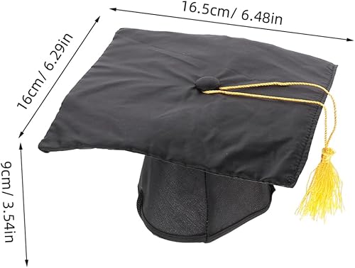 Miniatura 3 de Sombreros de graduación para perros, gorra de graduación para cachorros, gorra de graduación para perros pequeños como chihuahua, color negro