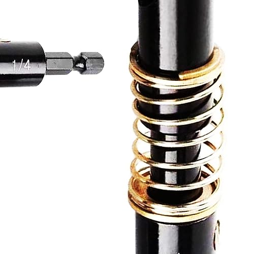 Miniatura 5 de Broca de bisagra de puerta, juego de 2 brocas de bisagra autocentrante, juego de brocas centrales de vástago hexagonal de 1/4 de pulgada para