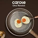 CAROTE 17PCS Pots and Pans Set Non Stick with Detachable Handle, Nonstick Cookware Sets, Cooking Kitchen Set, Oven/Dishwasher Safe, Induction Cookware, Brown, RV Kitchen Pot and Pan - Image 3