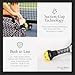 Pik'le'Ball Ball Retriever Fits all Pickleball Paddles – Compact, Lightweight & Portable – Pick Up Pickleball Balls Without Bending, Great for Your Back & Hips – Ideal Gift for Men & Women (Pack of 4)