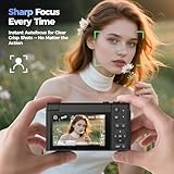 Digital Camera 4K for Photography Vlogging: 64MP Cameras for Video - 16X Zoom Photo Camera Gifts for Teens Ages 8-18 - 180°Flip Screen Compact Cámara - Point and Shoot Digital Cameras for Youtube - Image 7